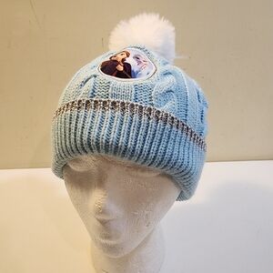 DISNEY FROZEN Light Blue Knit Beanie with Character Patch 2t-5t